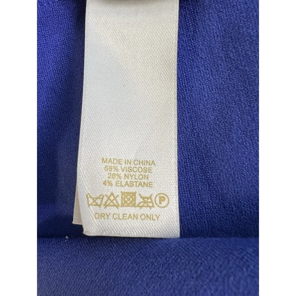 Kate Spade A-Line Mini Dress  Size 4 Royal‎ Blue V-Neck Women's